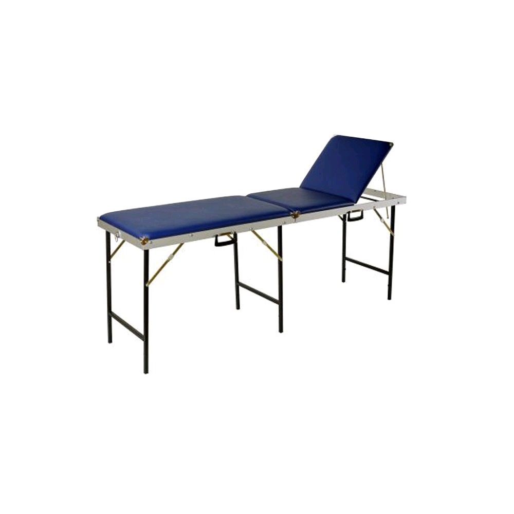 Mobile Behandlungsliege, Koffermassagebank 3-teilig, 56 cm, mittelblau