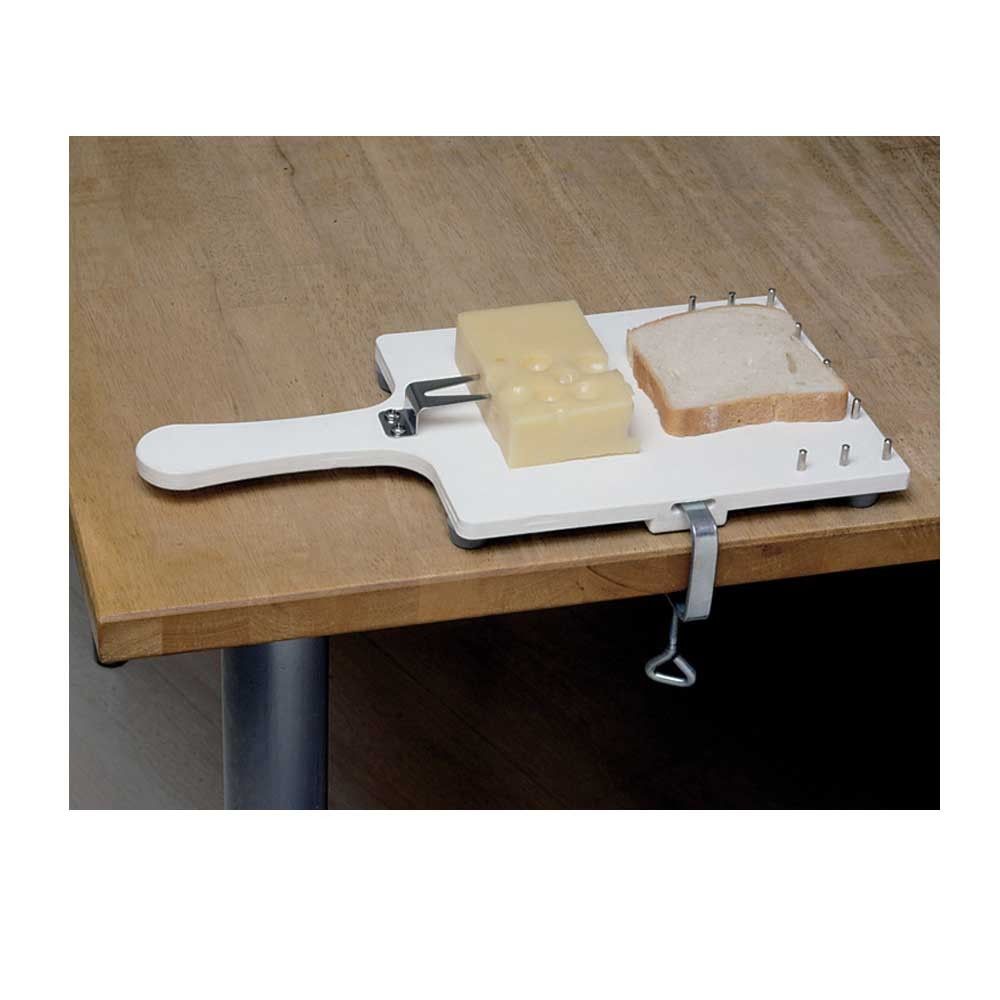 Behrend Küchenbrett mit Haltegabel, Schraubzwinge, Gummifüße, 23x18cm