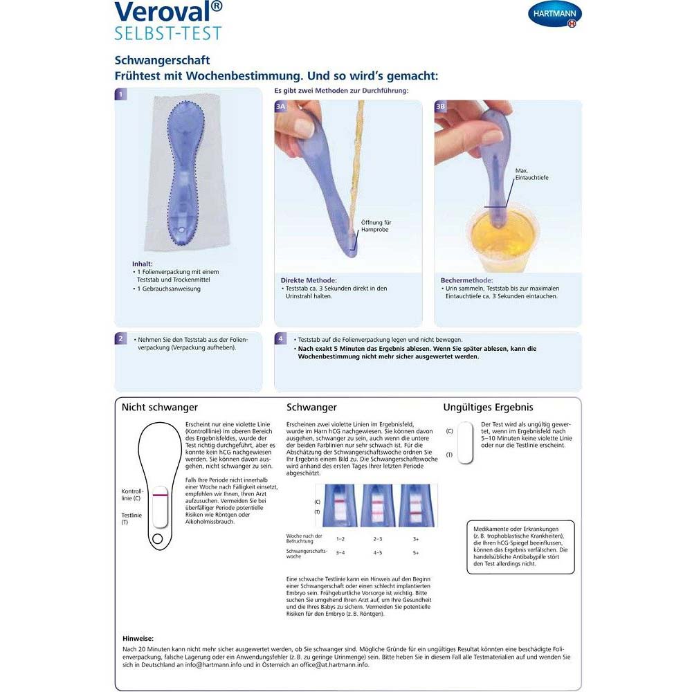 Hartmann Veroval® Schwangerschaft-Selbsttest, Frühtest, 1St