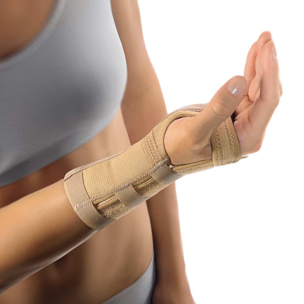 BORT Handbandage mit Alu-Schiene, M, haut, links