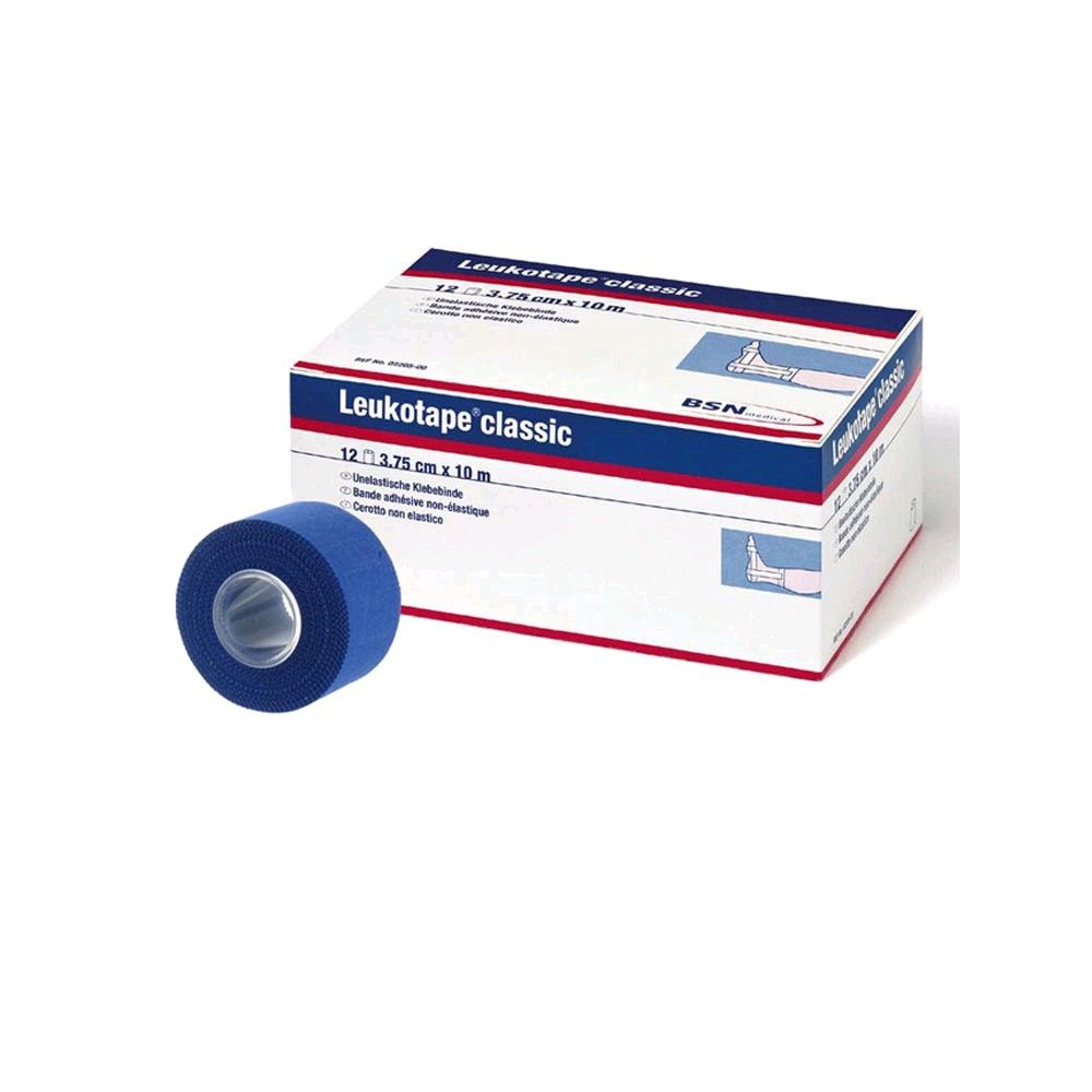 BSN Leukotape classic, Tapeverband, Tape 3,75 cm x 10 m, 1 Rolle, blau