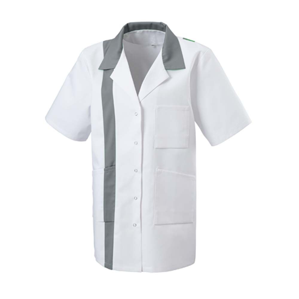 Exner Arzt-Kittel, 1/4 Arm, Brust-/Seitentaschen, silber grau, XL