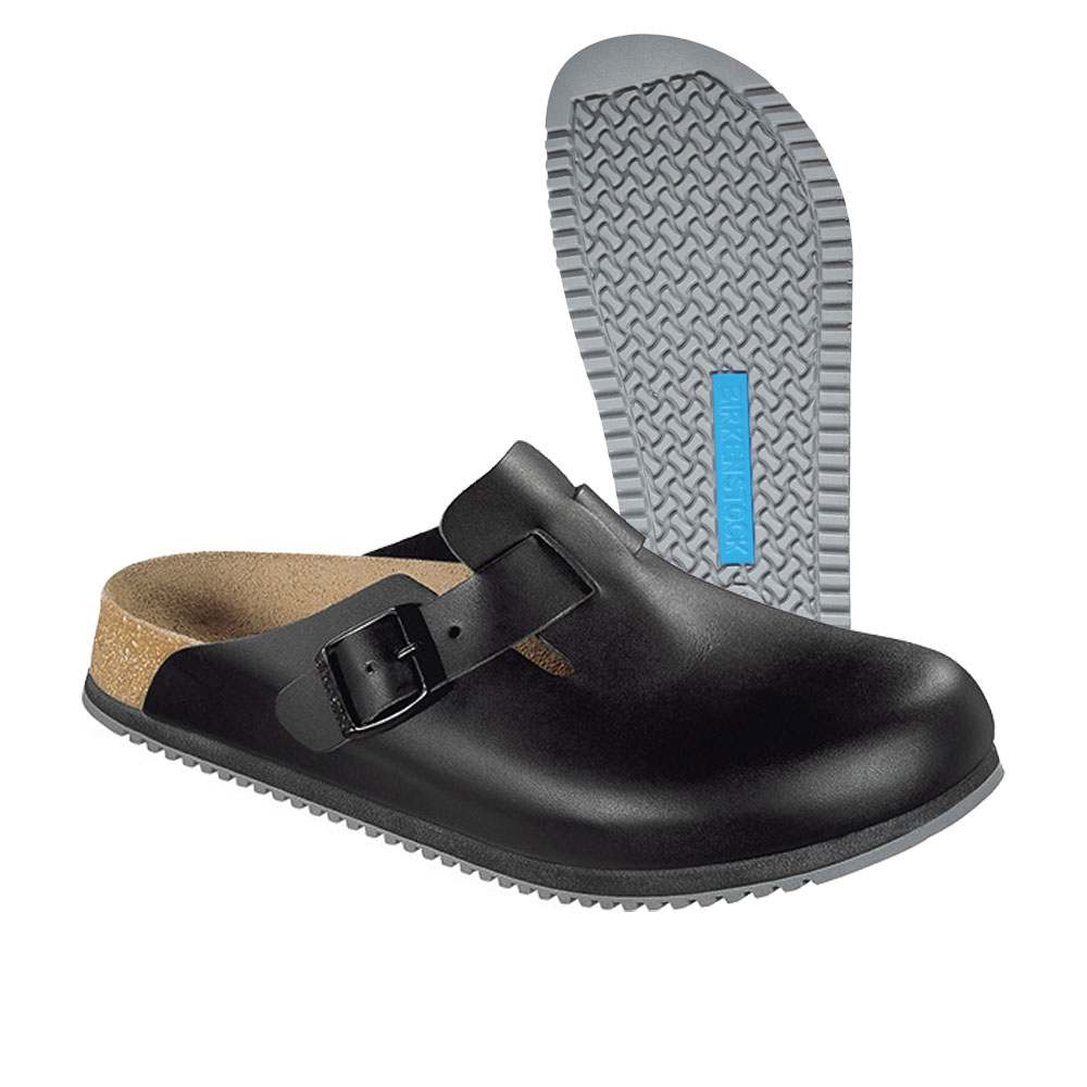 Birkenstock Boston SL Super Grip, Superlaufsohle, schwarz, Gr. 39