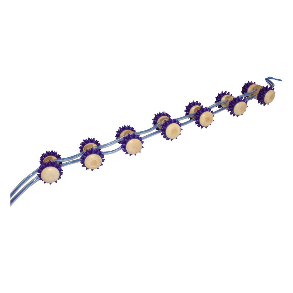 Behrend Rücken-Massage-Rollband, Holz, 14 Noppen-Rollen, 115cm