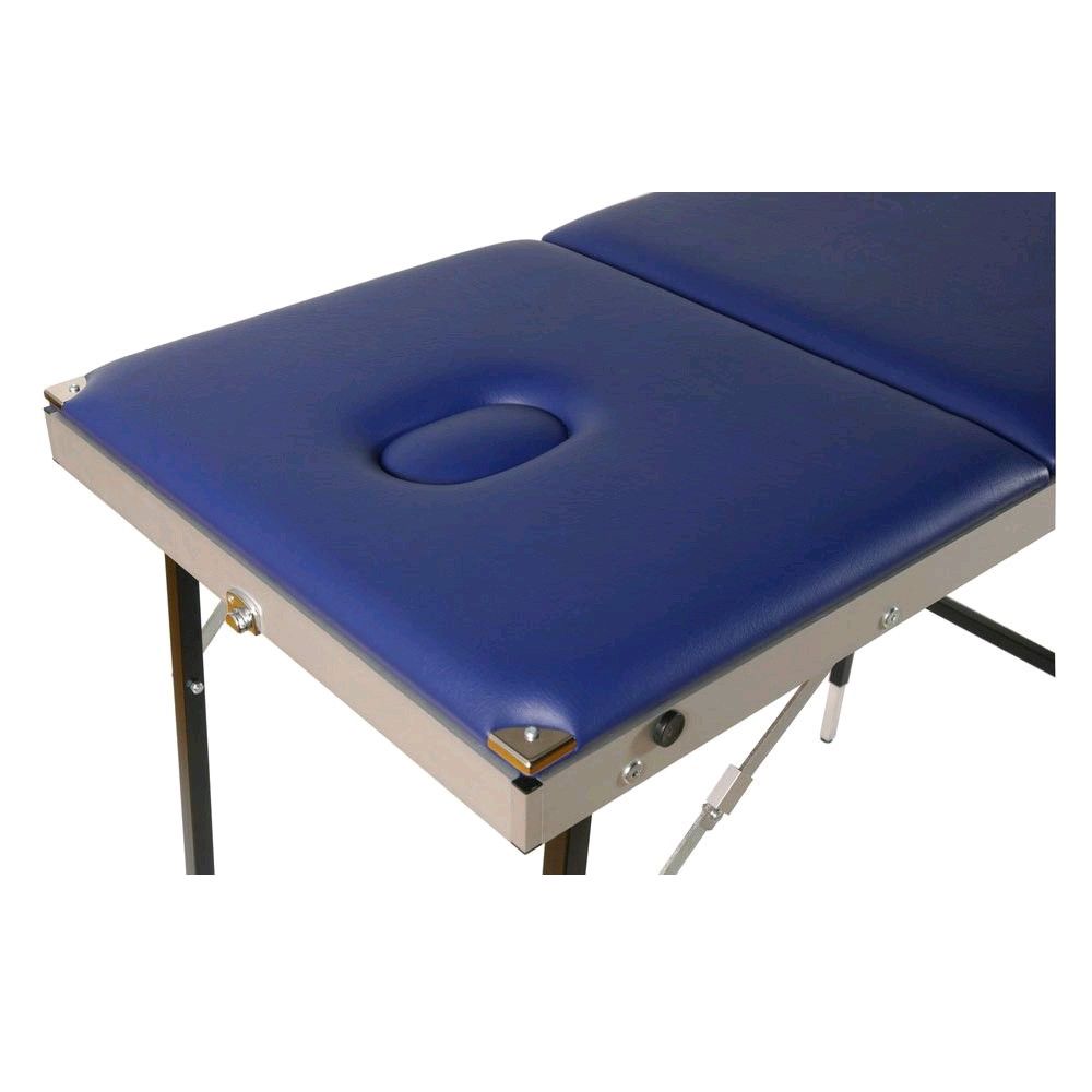 Mobile Behandlungsliege, Koffermassagebank 3-teilig, 56 cm, schwarz