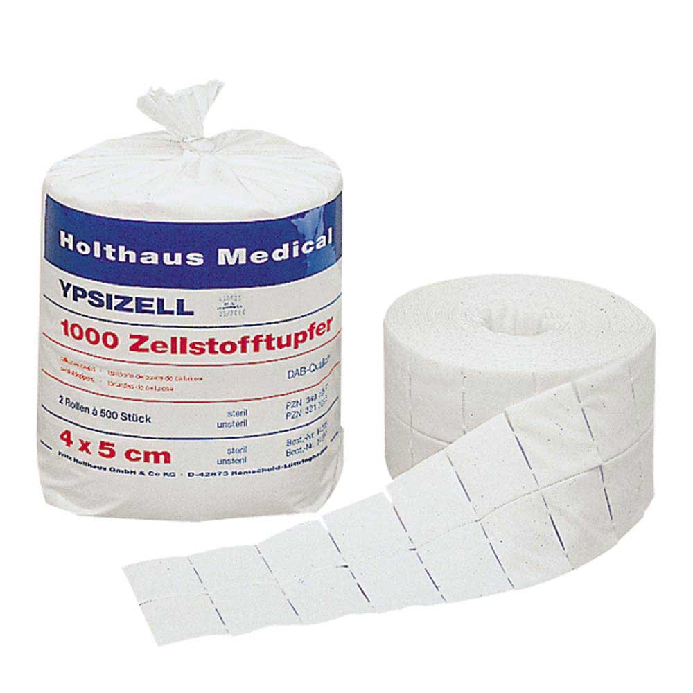 Holthaus Medical YPSIZELL Zellstofftupfer, 4x5cm, unsteril, 2x500St