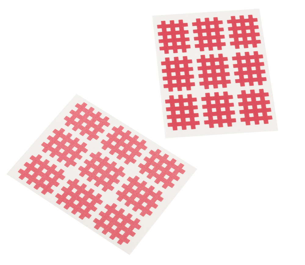 Cross Tape, Cross Patch, Gittertape, 2,7x2,1cm, 10 Bögen à 9 St, pink