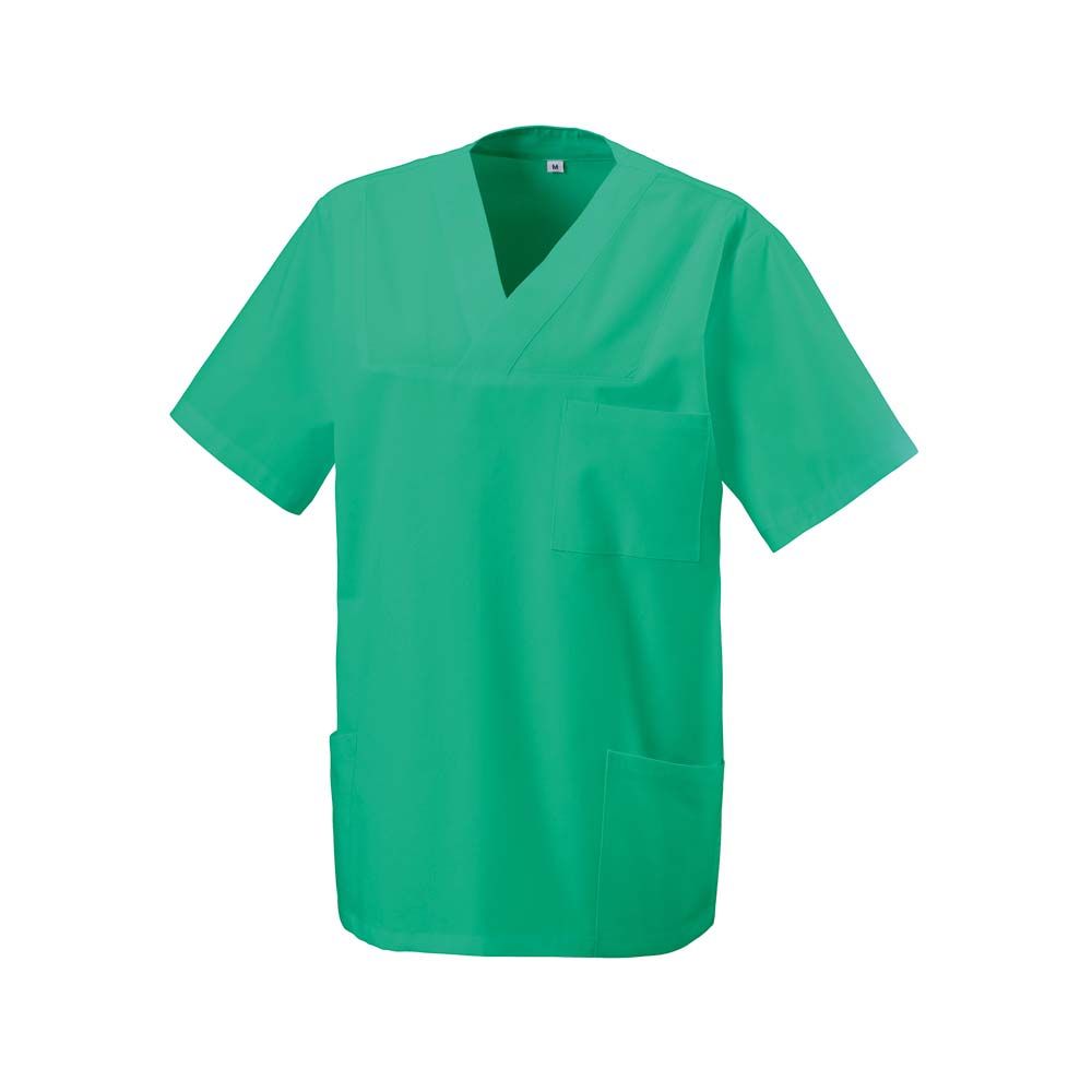 Exner Schlupfkasack, V-Ausschnitt, Brust-/Seitent., light green, L