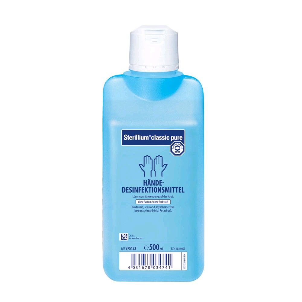 Bode Sterillium Classic Pure Händedesinfektion 2x 500ml, Dosierpumpe