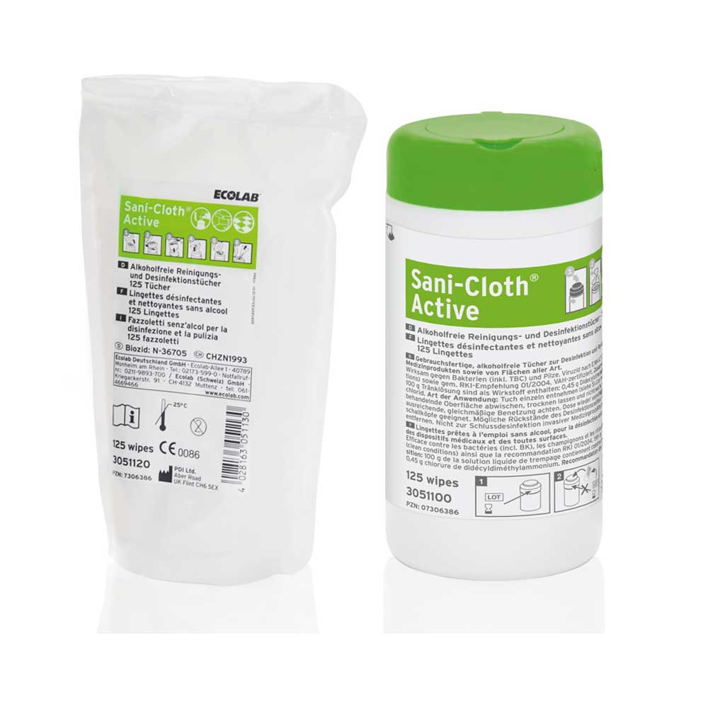 Ecolab Desinfektionstücher Sani-Cloth Active, Refill / Spender
