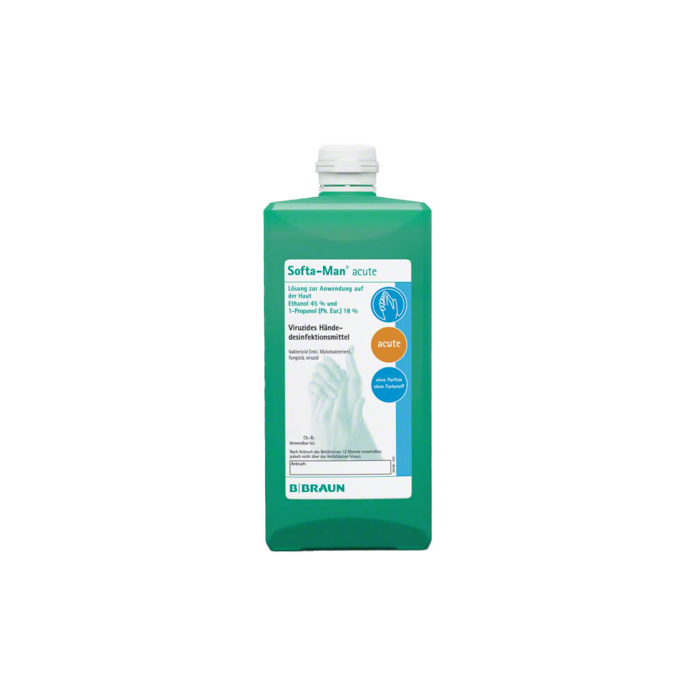 B.Braun Händedesinfektion Softa-Man® acute, Viruzides, 500ml Fl.