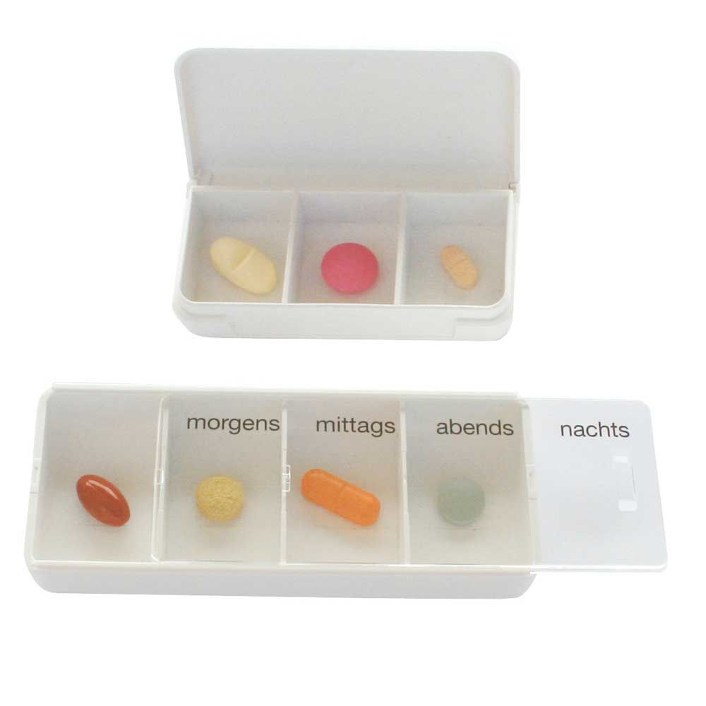 Behrend Tabletten-Dose, weiß, 10x klein oder 5x groß
