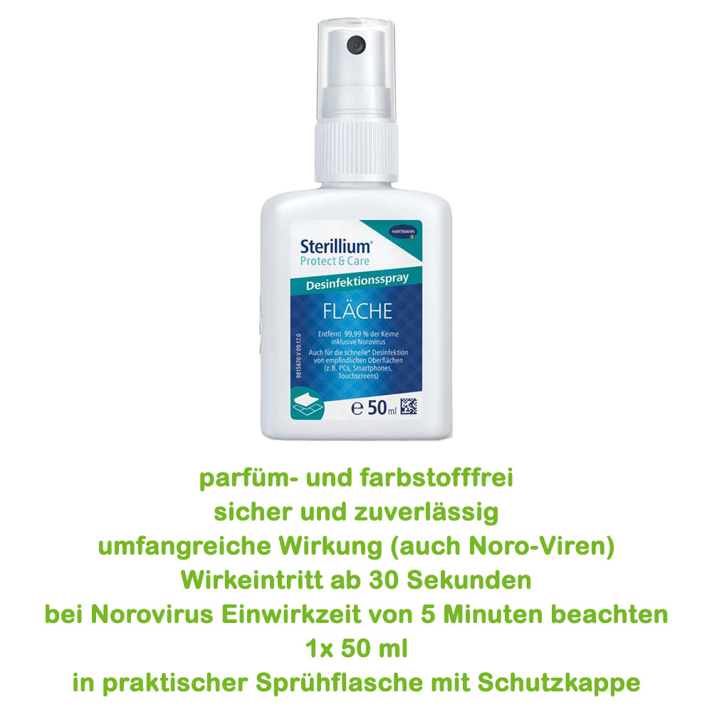 Hartmann Sterillium Protect & Care Flächendesinfektion, Spray, 50ml