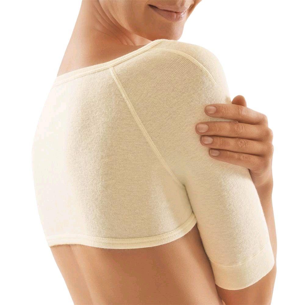 ClimaCare® Schulterwärmer von Bort, Baumwolle+Angora, weiß, Herren, M