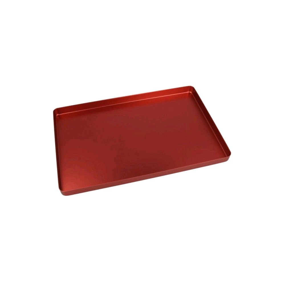 Euronda Normtray Boden aus Aluminium, ungelocht, rot