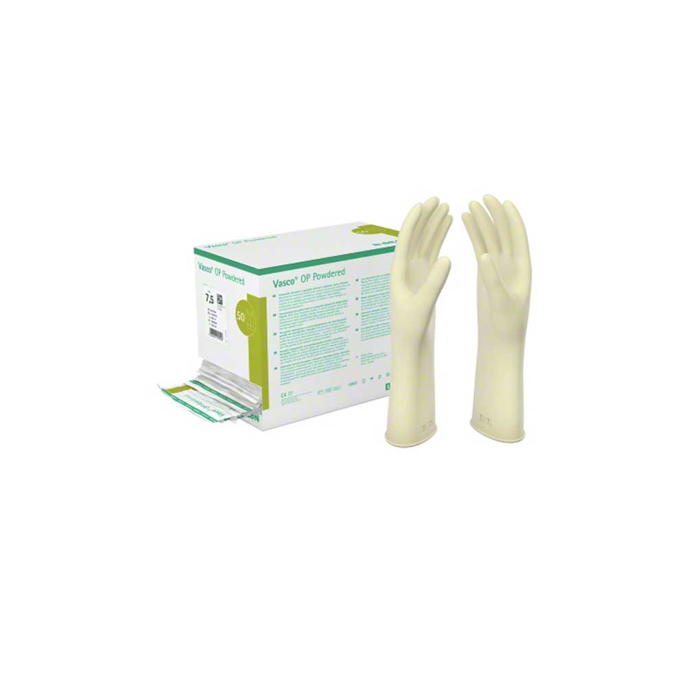 B.Braun Vasco® OP Powdered Latexhandschuhe, gepudert, 50 Paar, 7,5