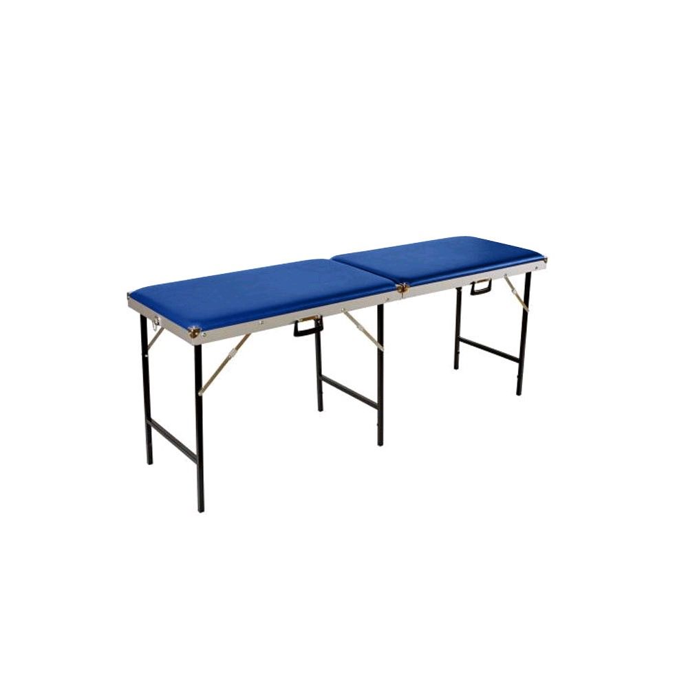 Mobile Behandlungsliege, Koffermassagebank 2-teilig, 70 cm, hellblau