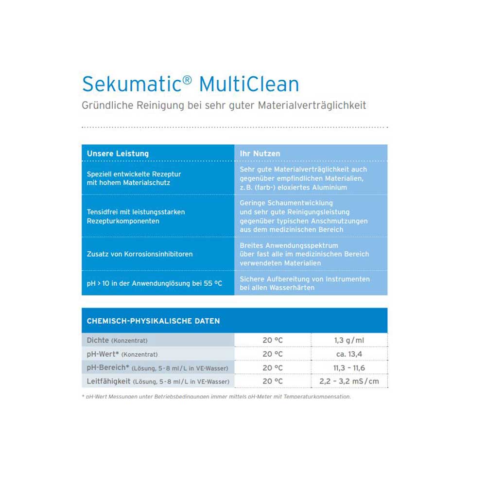 Ecolab Instrumentenreiniger Sekumatic Multiclean, 5 L