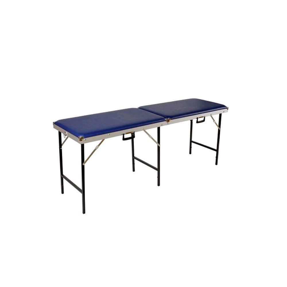 Mobile Behandlungsliege, Koffermassagebank 2-teilig, 56 cm, mittelblau