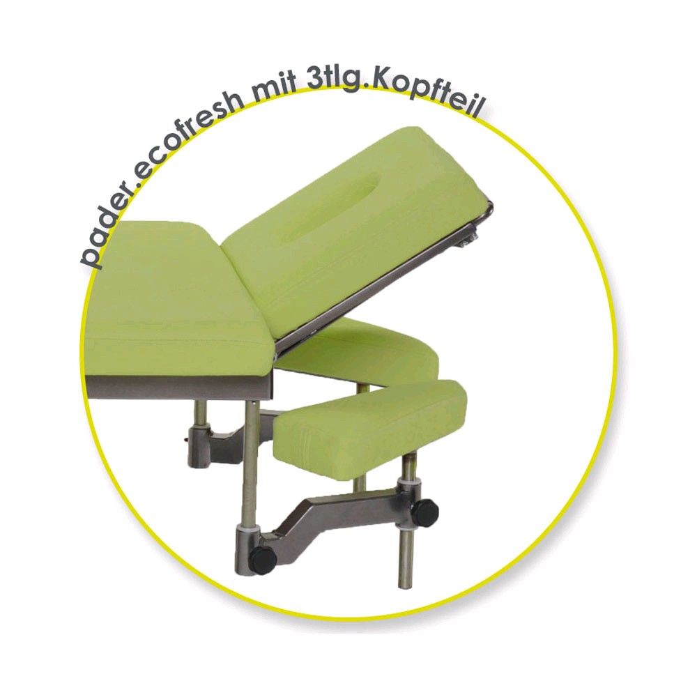 Pader eco fresh Kopfteil, 3-tlg. mit Armauflagen, beweglich, chrom