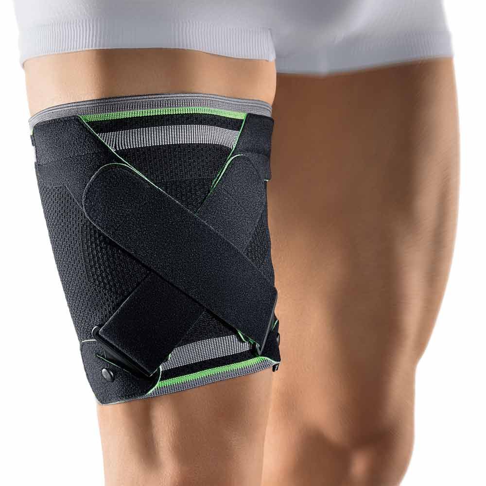 Bort MyoActive Sport Oberschenkelbandage, schwarz/grün, S