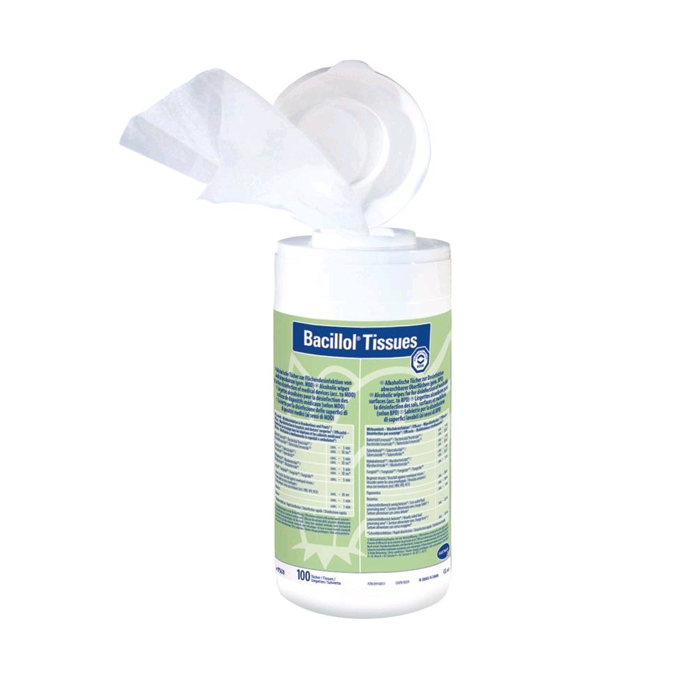 Bacillol Tissues, Desinfektionstücher, Runddose mit 100 Tüchern
