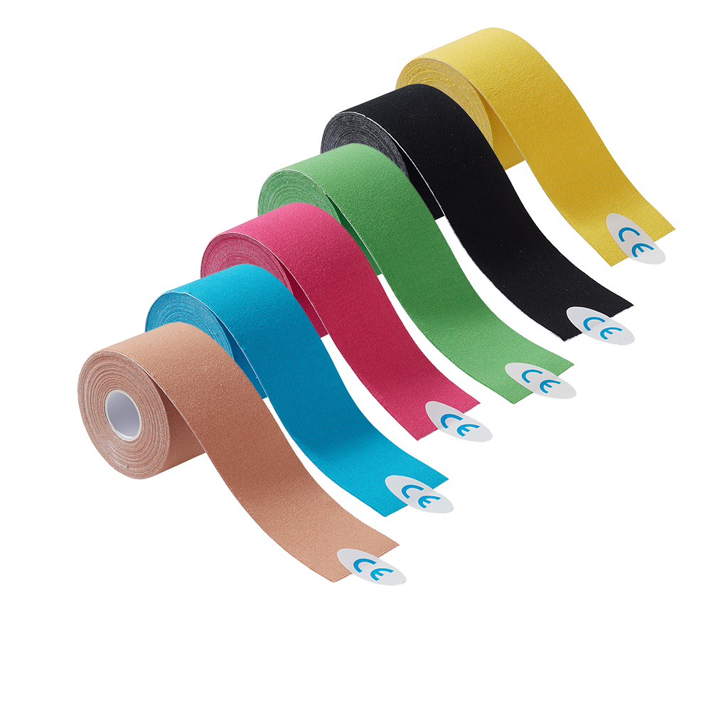 Power Kinesio-Tapes, 5cm x 5m, 6 Rollen in sechs verschiedenen Farben