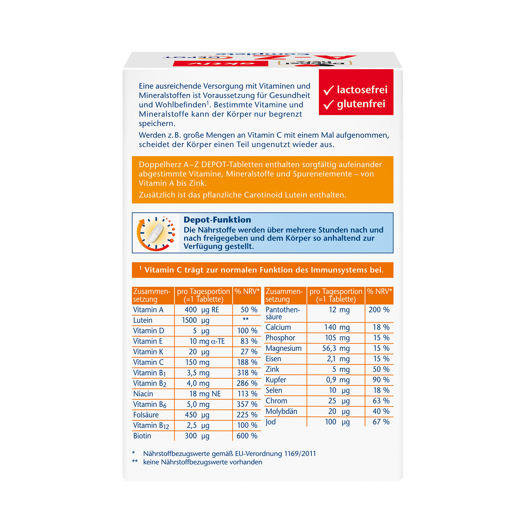 Doppelherz aktiv A-Z Depot, Langzeit-Vitamine, 60 Tabletten