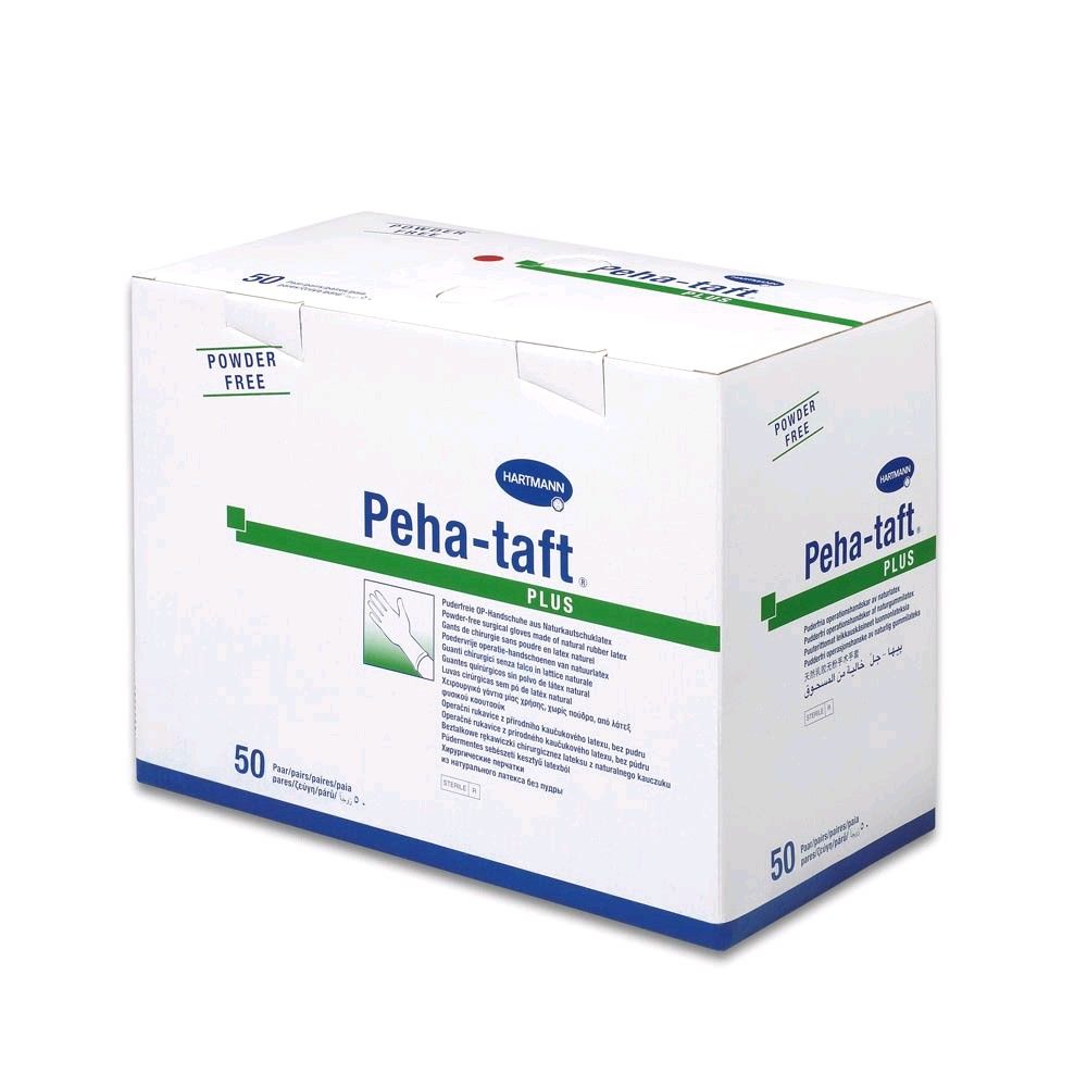 Hartmann Peha-taft plus powderfree, Gr. 6,5, OP-Handschuh, 50 Paar