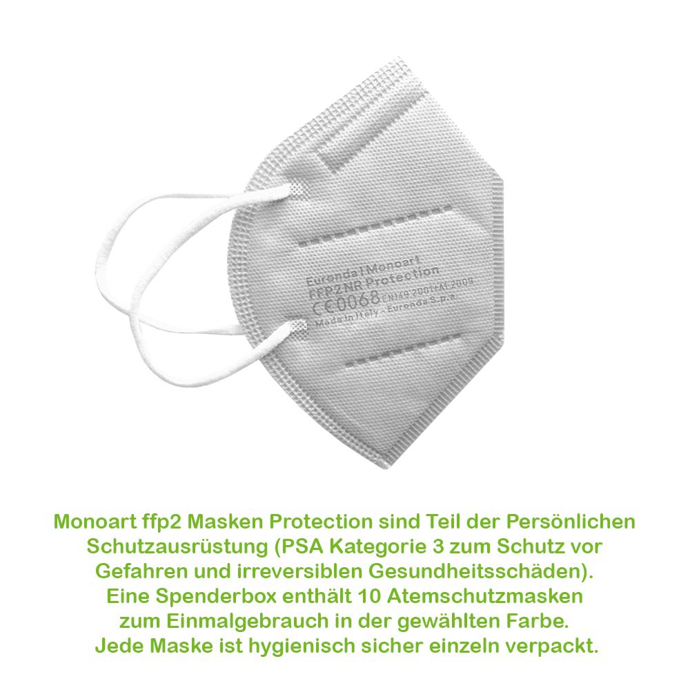 Monoart FFP2 Atemschutzmasken von Euronda, 10 St., weiß