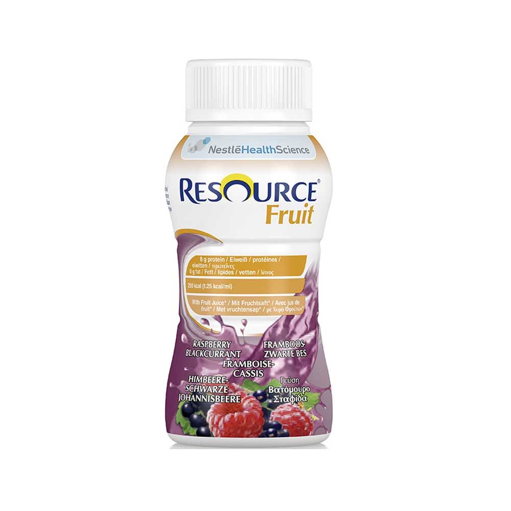 Nestle Resource® Fruit Drink, 4x200ml, Himbeere-Johannisbeere