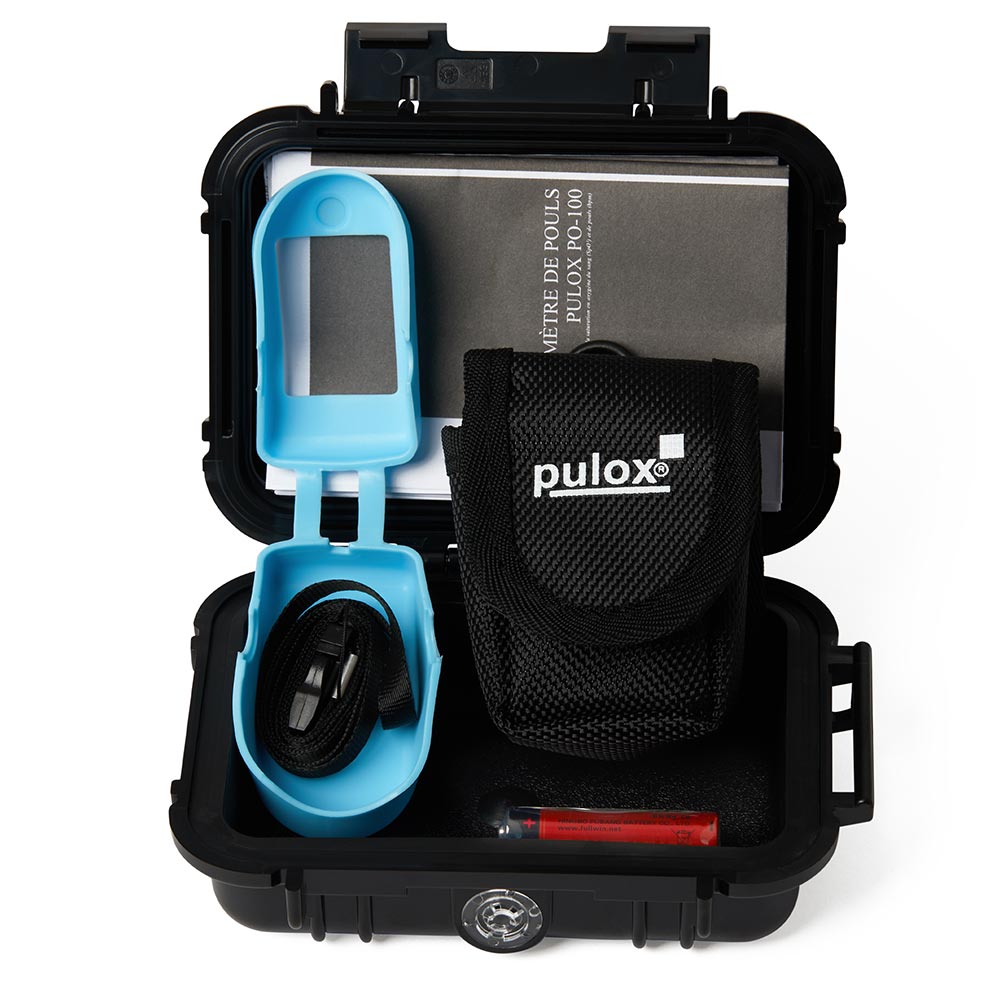 Pulox Finger-Pulsoximeter PO-100, mit LED-Anzeige, Türkis