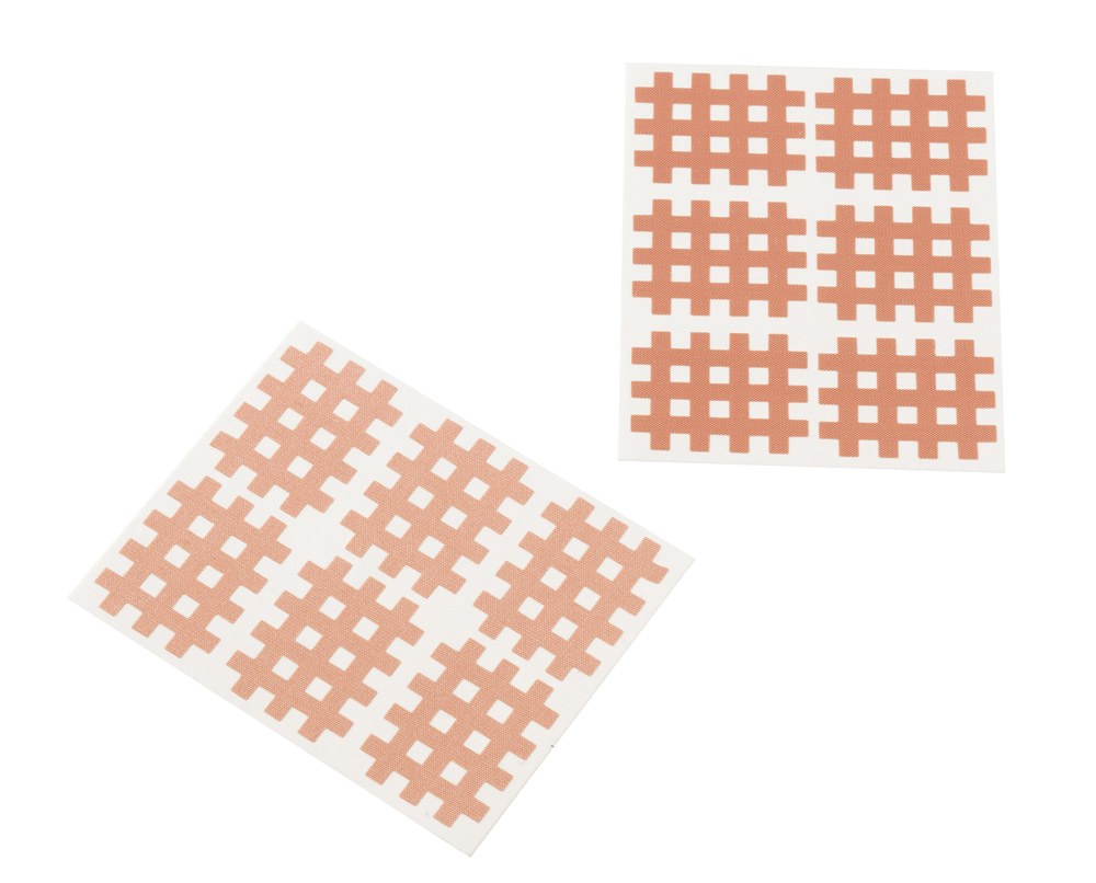 Cross Tape, Cross Patch, Gittertape, 3,6x2,8cm, 20 Bögen à 6 St, beige