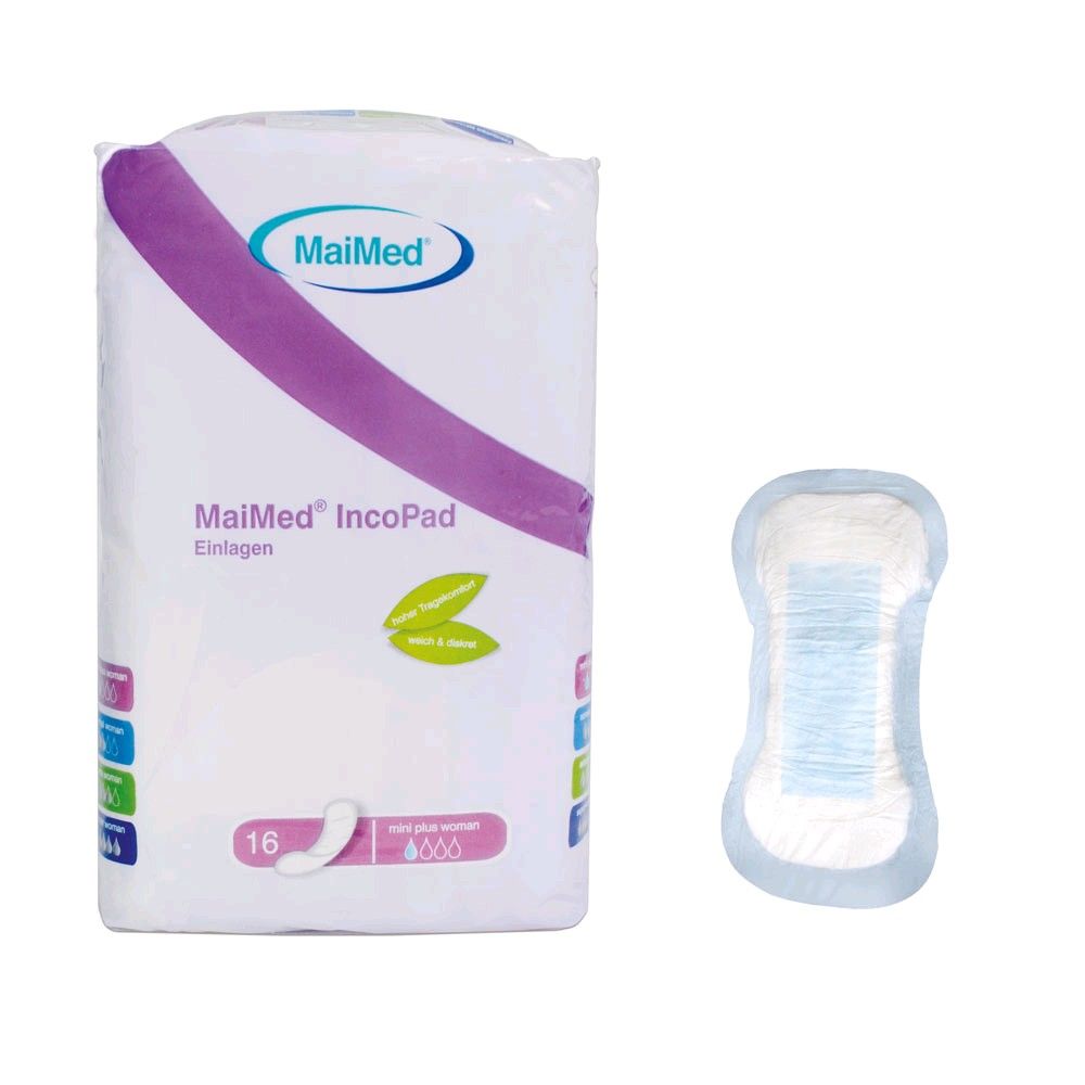 MaiMed IncoPad Mini plus, Inkontinenzeinlagen, 16 St., 11 x 28 cm