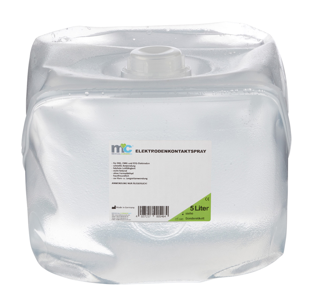 Elektroden Kontaktspray, Kontaktmittel für EKG, EMG, EEG, 4x 5 Liter