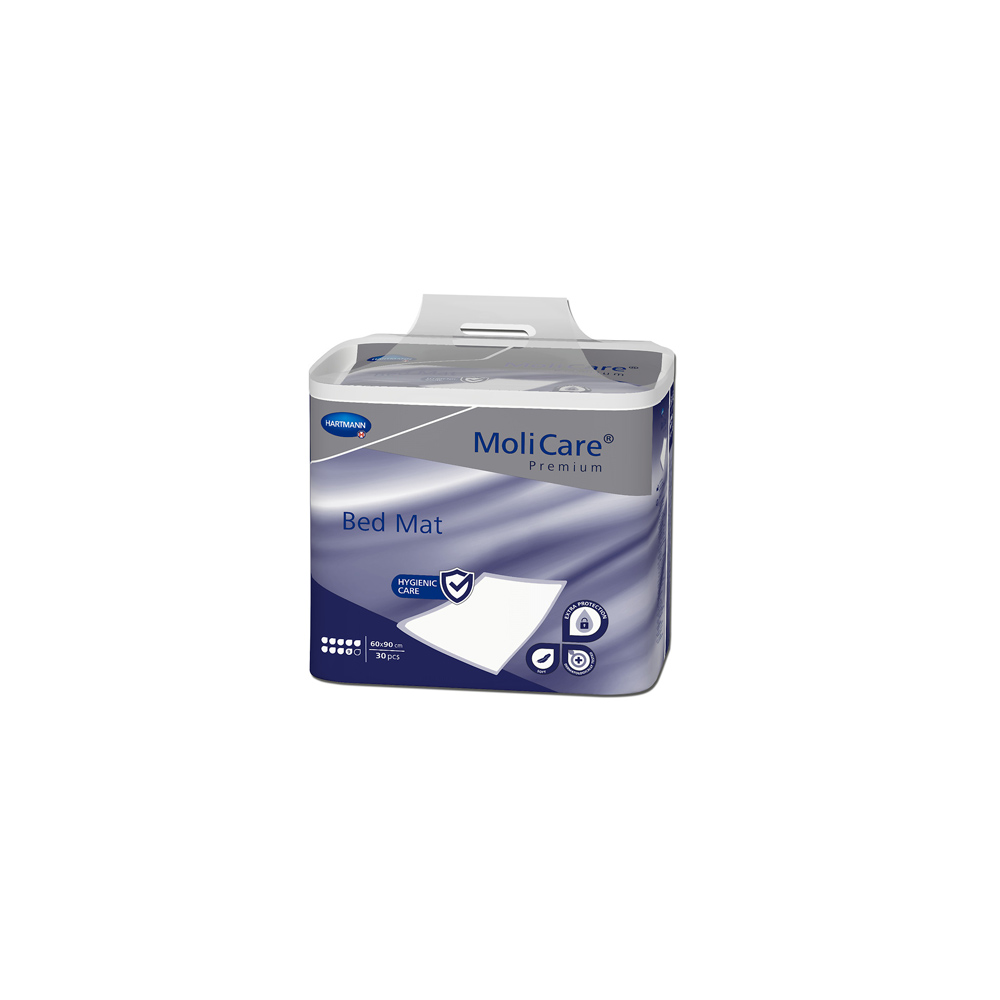 Hartmann MoliCare® Premium Bed Mat Inkontinenzunterlagen, 9 Tropfen, 60x60 cm, 30 Stück