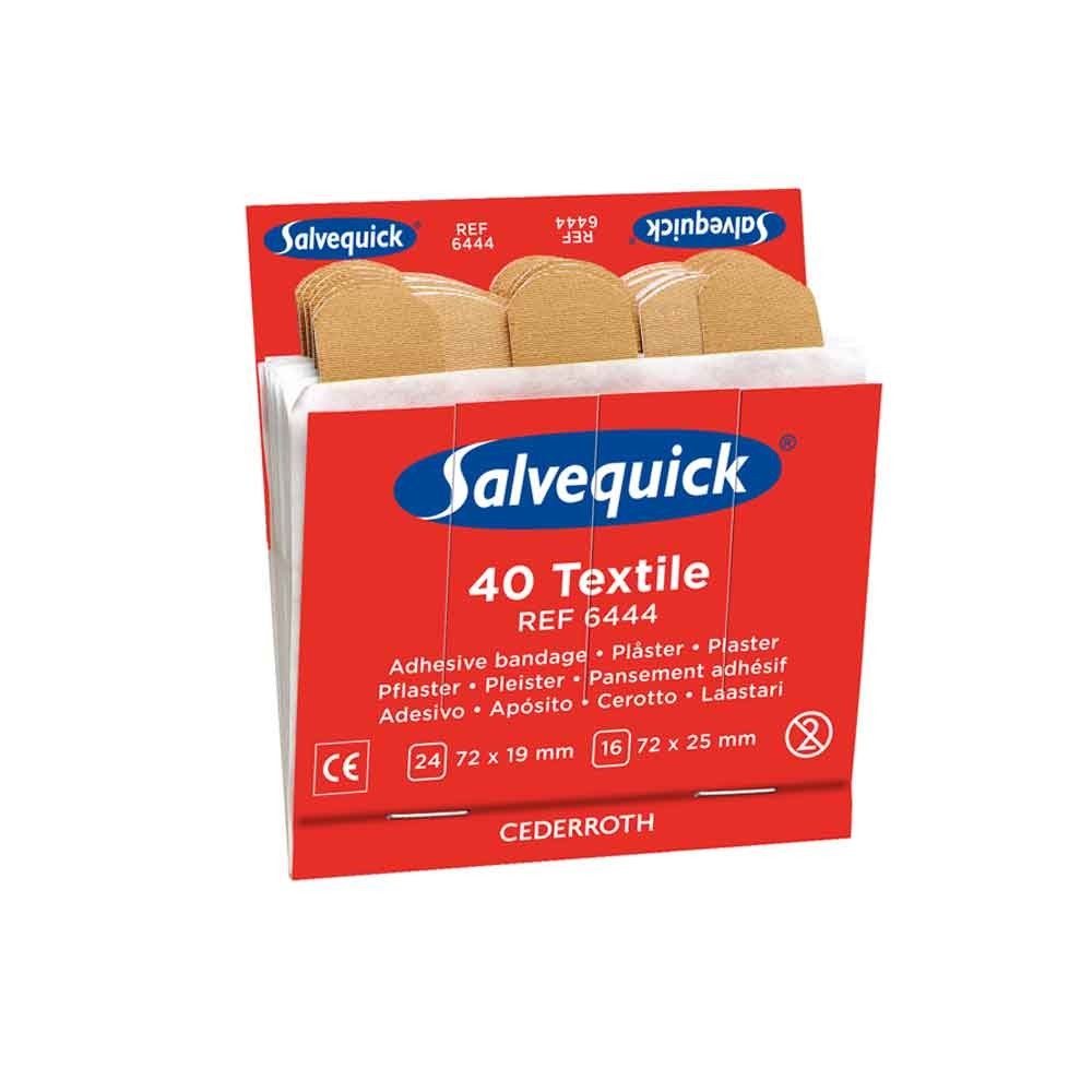 Cederroth Salvequick Pflasterstrips Refill, Sofortpflaster, 40 Textile