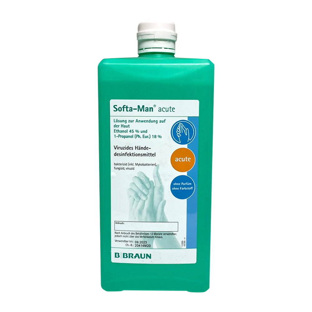 B.Braun Händedesinfektion Softa-Man® acute, Viruzides, 1000ml Fl.