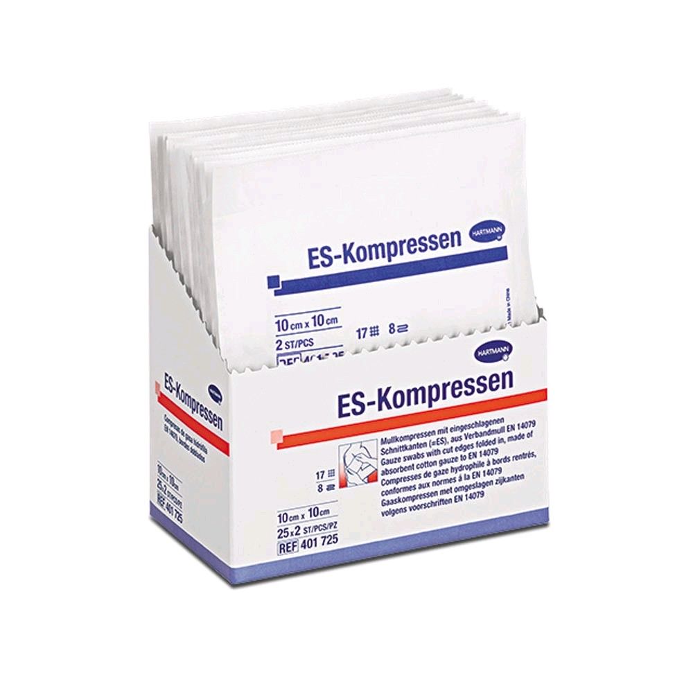 Hartmann ES-Kompressen steril 8f 10 x 20 cm, 25 x 2 Stück