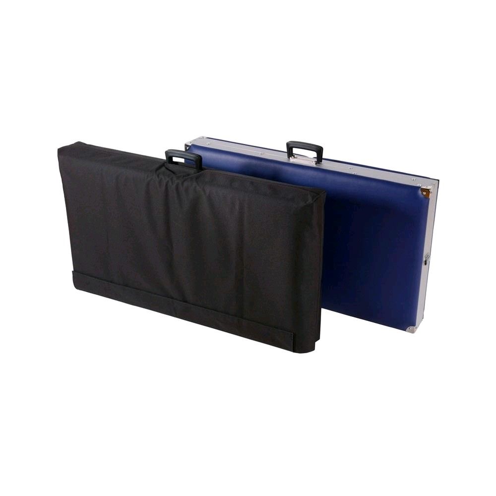 Mobile Behandlungsliege, Koffermassagebank 3-teilig, 56 cm, mittelblau