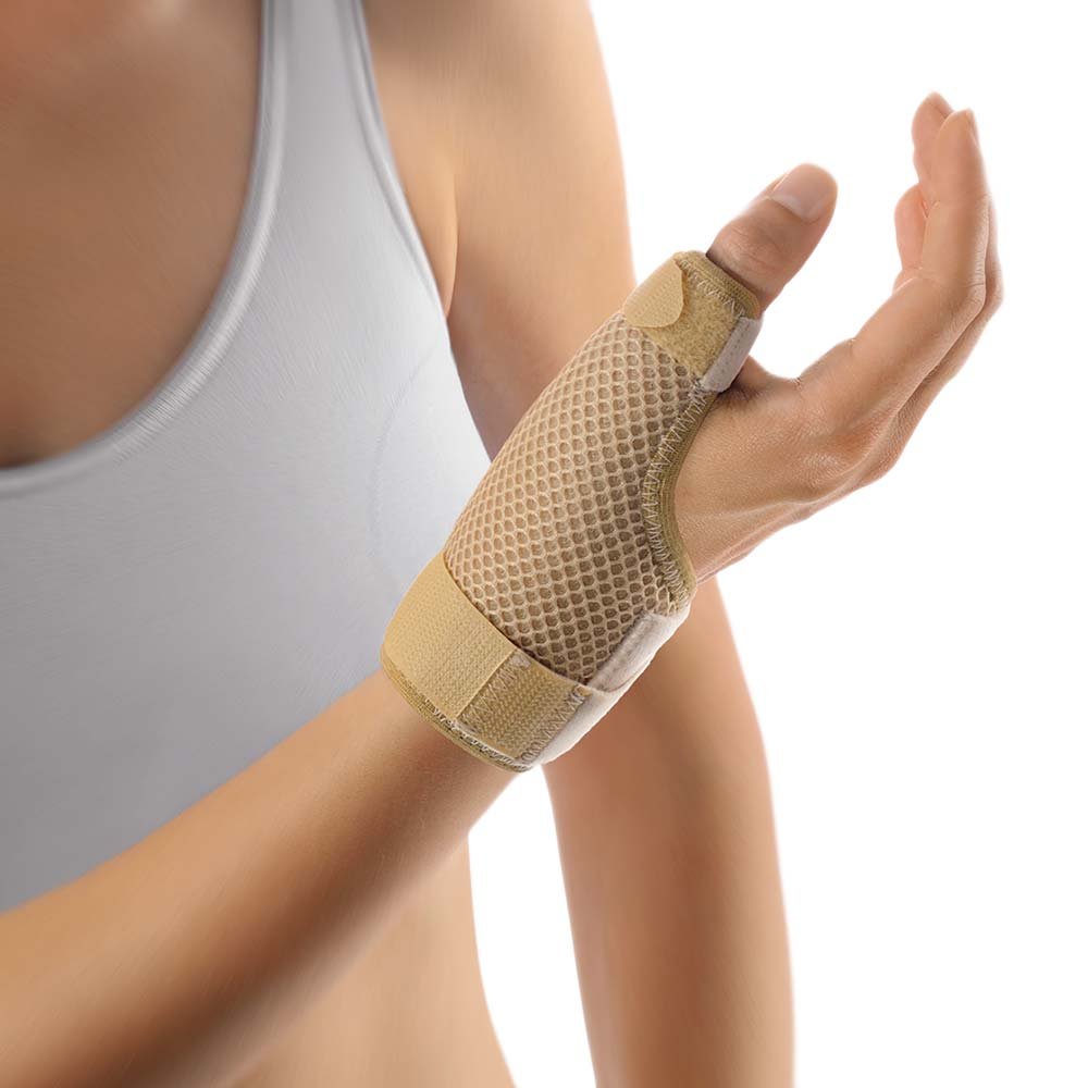 Bort SOFT Daumen-Schiene lang Soft Orthese Daumen Gelenk Stütze Ruhigstellung, hautfarben