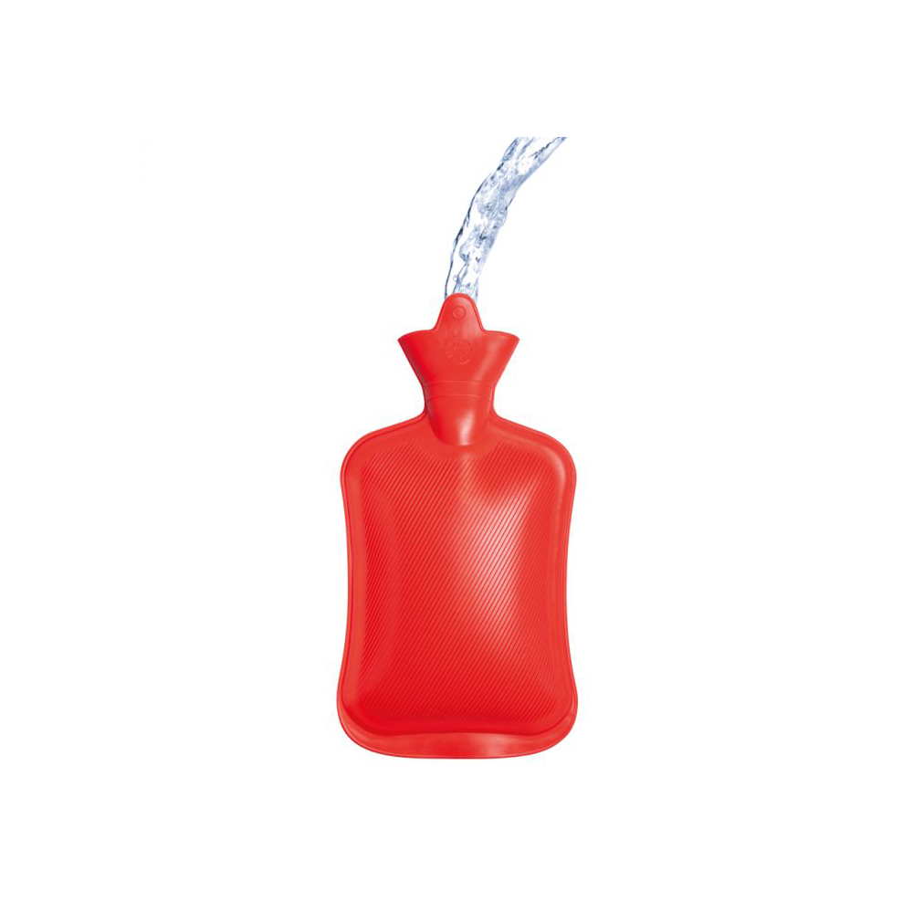 Wärmflasche 2L, Schraubverschluss, 32,5x20,3cm, von Lifemed®, rot