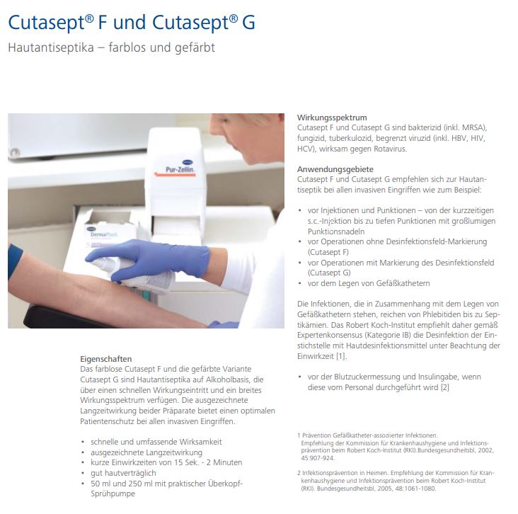 Cutasept F Desinfektionsspray Haut von Bode, Hautantiseptikum, 50 ml