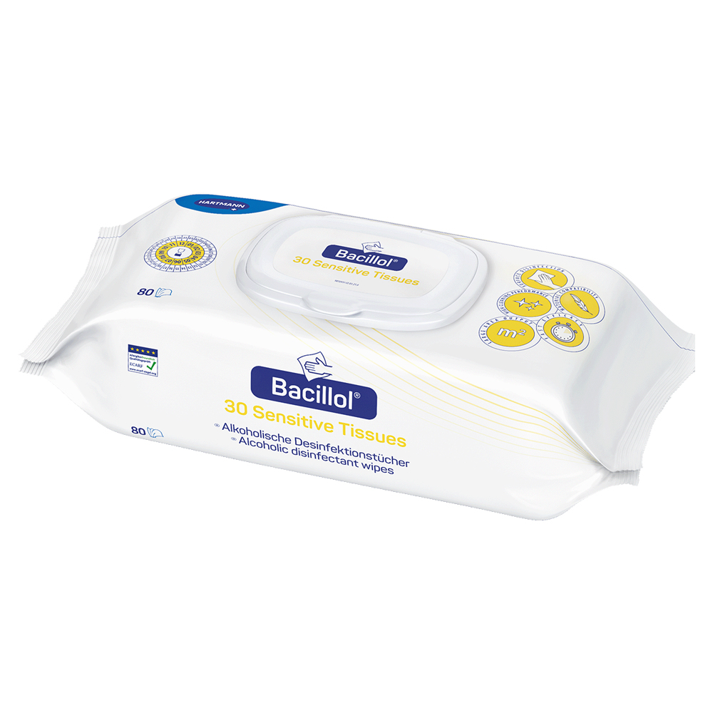 Bacillol® 30 Sensitive Tissues, Flächendesinfektionstücher, 80 Stück