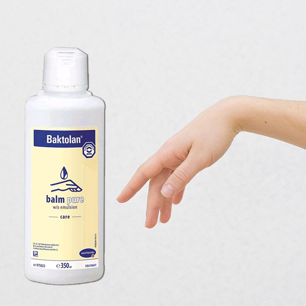 Baktolan balm pure, Hautpflegeemulsion von Bode, 350 ml Flasche