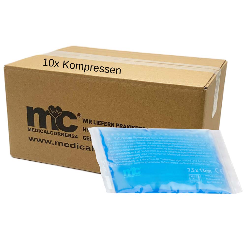 MC24 Kalt Warm Kompresse, Gel, Mikrowellen geeignet, 8x13 cm, 10 St.