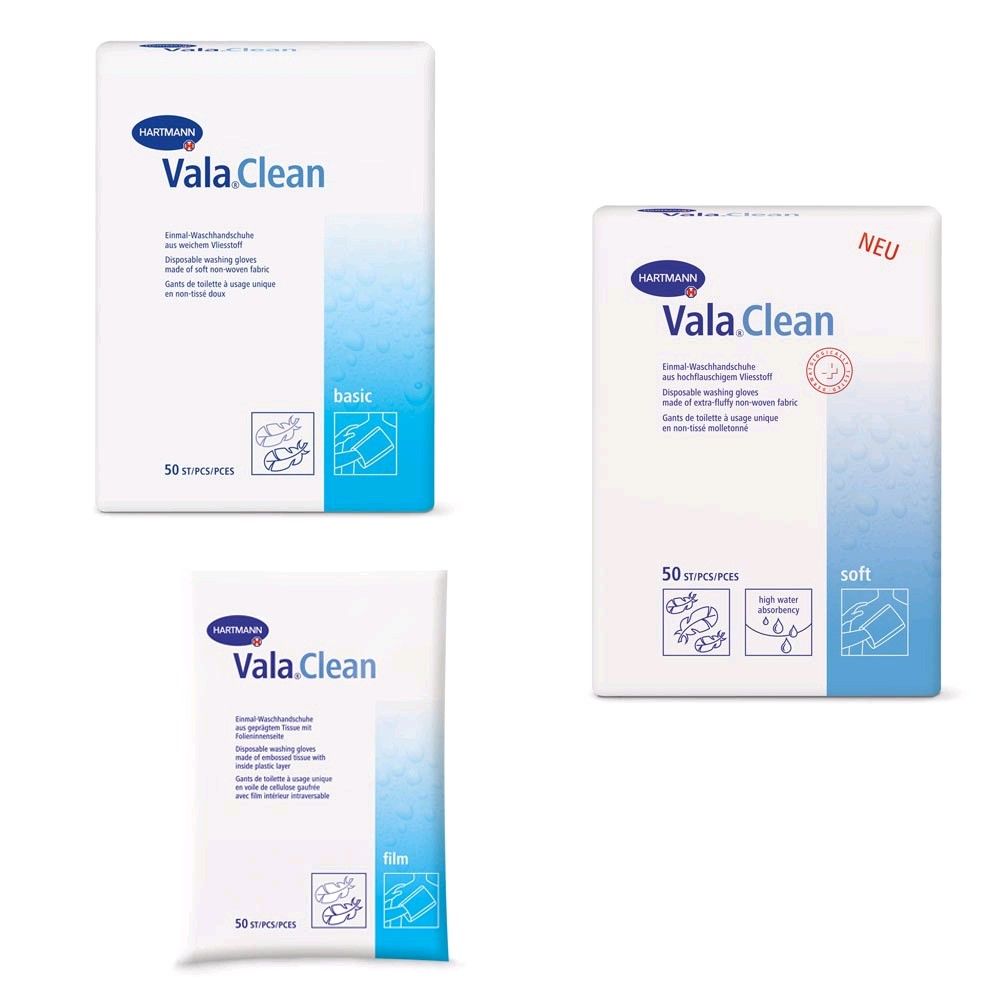 Einmal-Waschhandschuhe Vala®Clean von Hartmann, basic, film oder soft