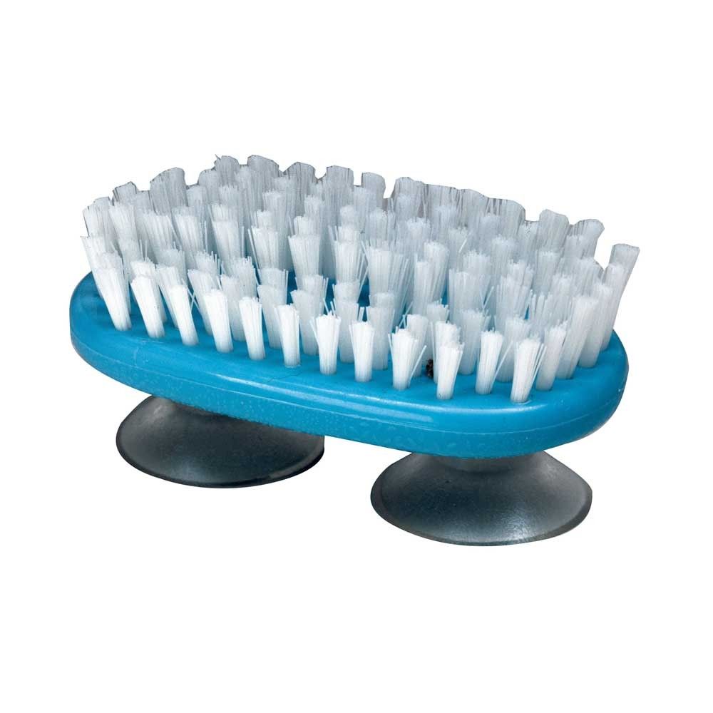 Behrend Nagelbürste, 1-Hand-Bürste, 2 Saugnäpfe, Kunststoff, blau