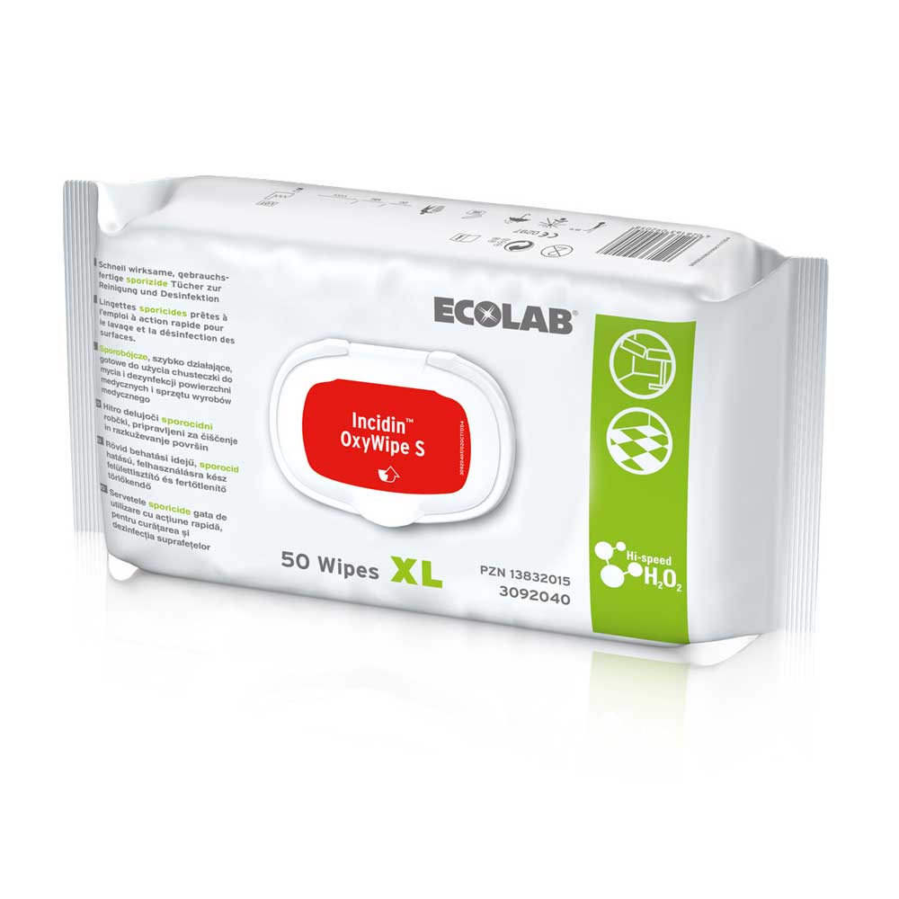 Ecolab Flächendesinfektionstücher Incidin OxyWipe S, versch. Größen