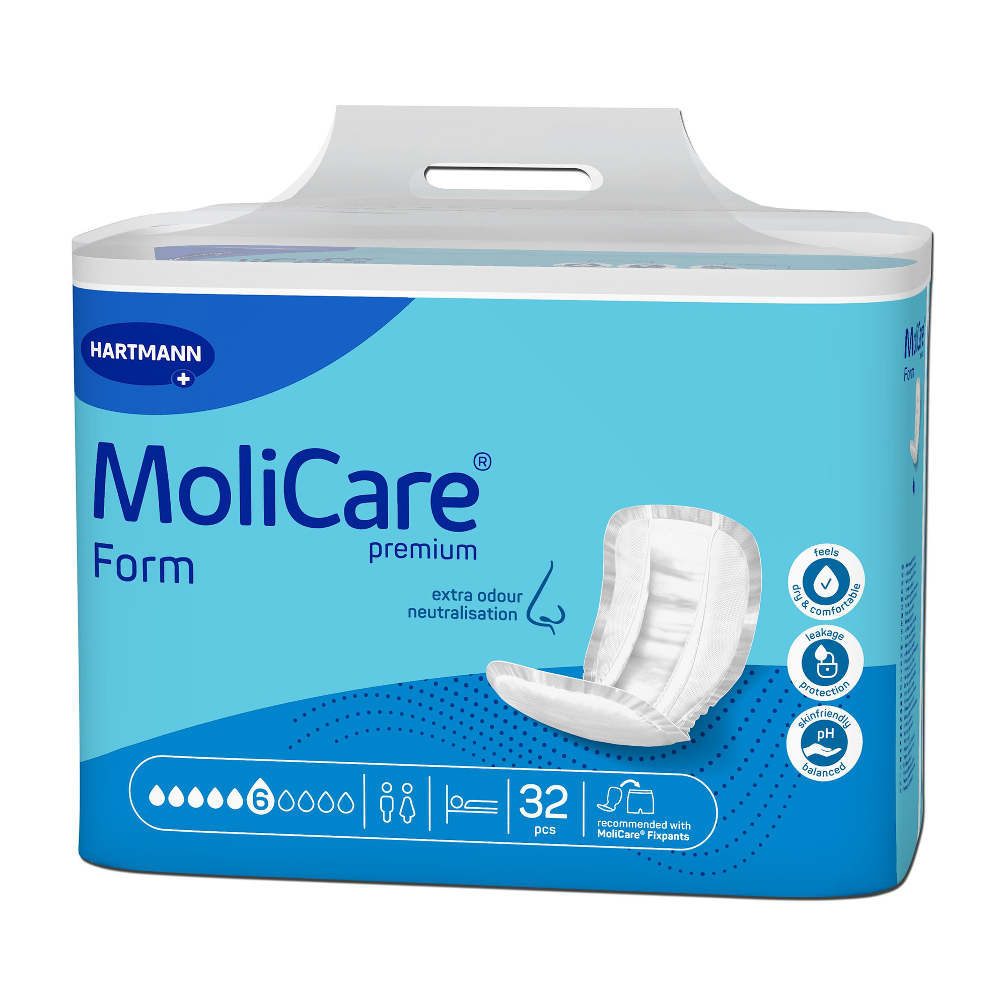 Hartmann MoliCare® Premium Form, 6 Tropfen, blau